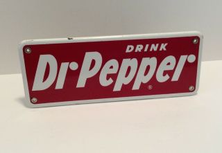 Rare Vintage Dr.  Pepper Door Push Porcelain Store Display Sign Antique