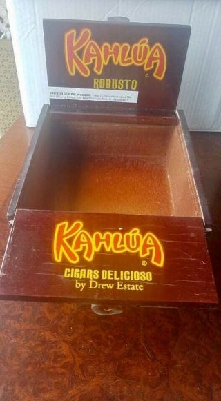 Kahlua Robusto Wooden Cigar Box By Drew Estate