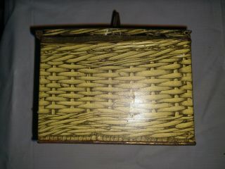 Vintage Pattersons Seal Cut Plug lunch basket style tobacco tin,  great graphics 3