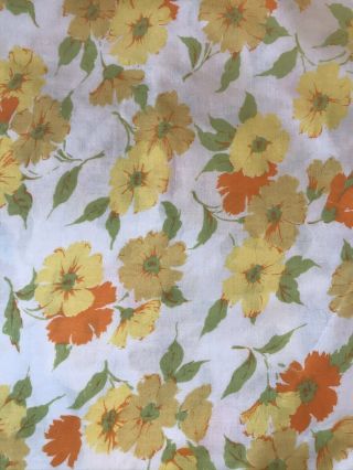 Vintage Fashion Manor Double Bed Flat Sheet Penn - Prest Muslin Floral 81 X 104