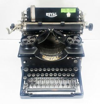 Antique Vintage Royal Model 10 Typewriter Beveled Glass Sides York USA 2