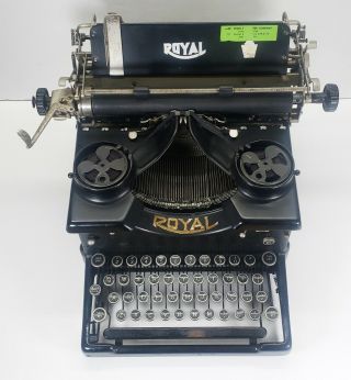 Antique Vintage Royal Model 10 Typewriter Beveled Glass Sides York USA 3
