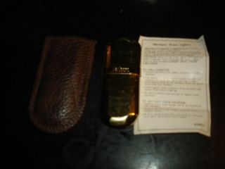Vintage Marlboro Brass No.  6 Cigarette Lighter & Holder/instructions 2 5/8 "