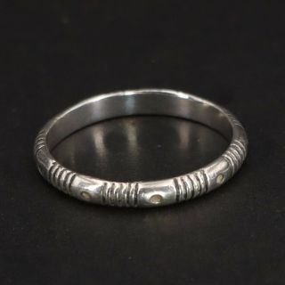Vtg Sterling Silver - Southwestern Stamped Striped Solid Band Ring Size 8 - 1.  5g