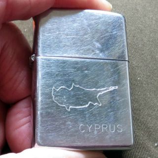 Cyprus Name And Map Engraved Chrome Zippo Lighter B 03