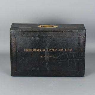 Commissioner For Confiscated Lands.  A.  Victorian Leather Despatch Box C1860