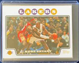 2008 - 09 Topps Basketball 24 Kobe Bryant With Lebron James Lakers Hot Card