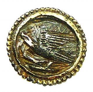 14th - 15th Century Medieval Silver - Gilt Falconry Button