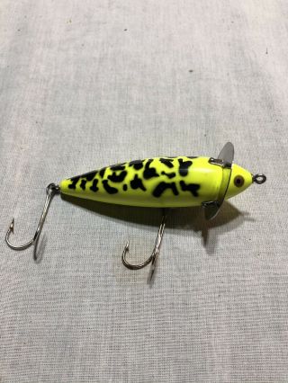 Heddon 210 Spook Awesome Yellow Frog Vintage Fishing Lure