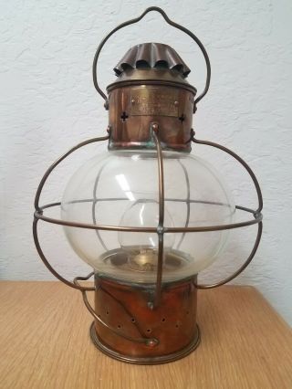 Vintage Nautical Marine Ship Oil Lamp Lantern Nippon Sento Japan 1968 Light