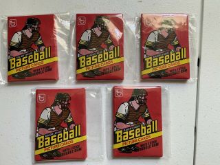 (5) 1978 Topps Baseball Wax Packs