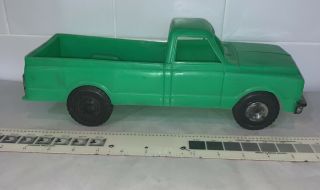 Vintage 60s Aurora Processed Plastic Co.  Gmc Green Pickup 13” Long Truck 1/16