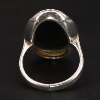 VTG Sterling Silver - ART DECO Onyx & Marcasite Ring Size 8.  5 - 7g 3