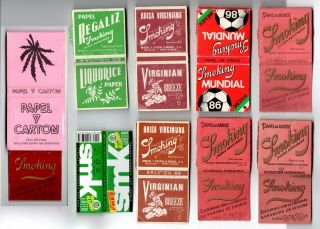 9 Different Smoking Square - Cigarette Rolling Papers