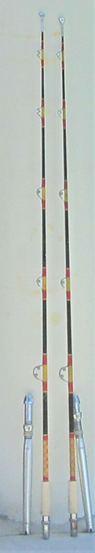 2 Vintage Harnell Big Game Fishing Rod 50lb 7 