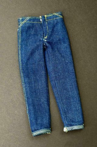 Vintage Mattel Ken 1409 Going Hunting Blue Jeans Yellow Stitching