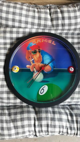 Camel Joe Pool Player Wall Clock 1993 2