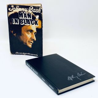 Vtg 1975 Johnny Cash Man In Black Hc Dj First Edition His Own Story