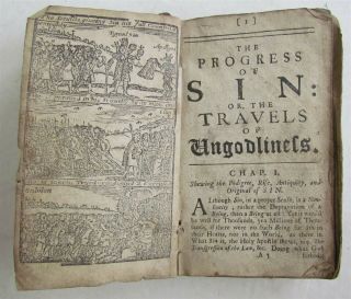 The Progress Of Sin Or Travels Of Ungodliness Illustrated Antique 17th C English