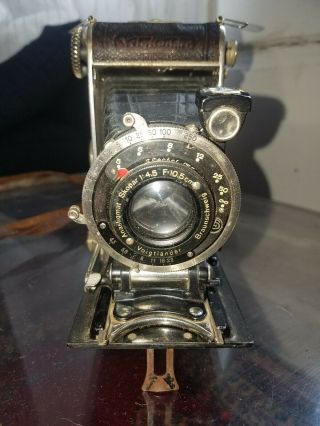 Vintage,  Collectable Voigtlander Bessa Compur Folding Camera W/case.  1937.  Germany