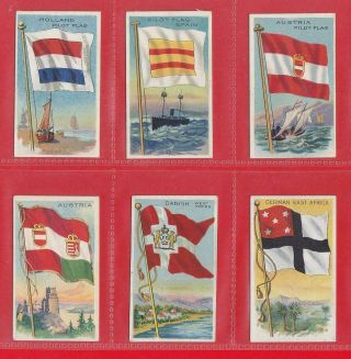 1909 A.  T.  C.  - T59 - Flags Of All Nations - 6 Cards Ex,