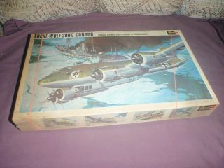 Vintage Revell Focke - Wulf 200c Condor 1:72 Model Airplane Kit/german Bomber