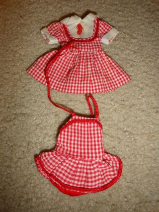 Vintage Red & White Check Dress & Sunsuit Possibly For 8 " Betsy Mccall Doll