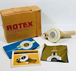 Vintage Avery Rotex Label Maker Model W/original Box And Paperwork 1965