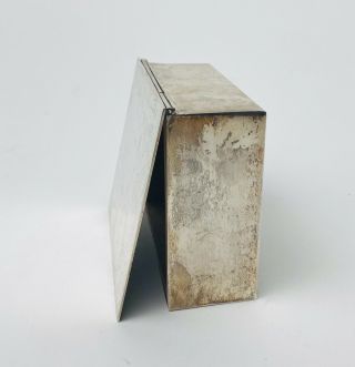 Vintage Designer Tiffany & Co Makers Sterling Silver Wood Lined Cigarette Box 3