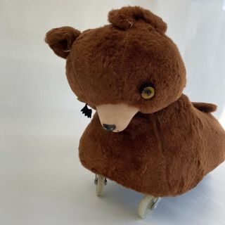 Vintage Well Worn Loved Plush Teddy Bear Ride On Toy Stuffed Animal Creepy Prop