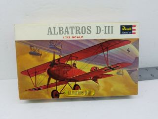 Vintage Albatros D - Iii Revell Toy Model Airplane 1/72 Kit