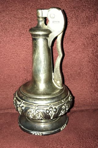 Ronson Decanter Lighter Vintage Patent Number 19023 Lovely Patina.