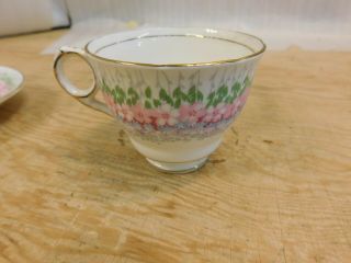 vintage GLENDALE Royal Stafford,  bone china cup & saucer England c.  1940s 3