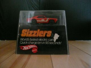 Vintage Red Orange Hot Wheels Sizzlers Mustang Boss 302 With Cube