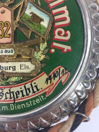 Rare Antique 1910 Regimented German Soldier Flask Very Unique & Detailed 3