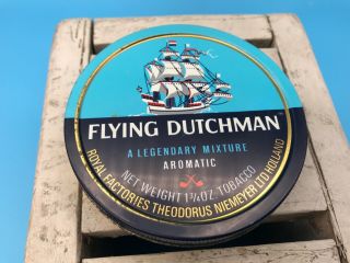 Vintage FLYING DUTCHMAN Tobacco Round Tin 2