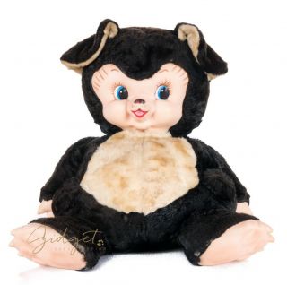 Rushton Star Creation Rubber Face Chubby Tubby Vintage 18 " Plush Bear