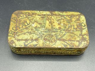 Vintage Battle Royal Cut Plug Flat Pocket Tobacco Tin Litho U.  S Tobacco Co.