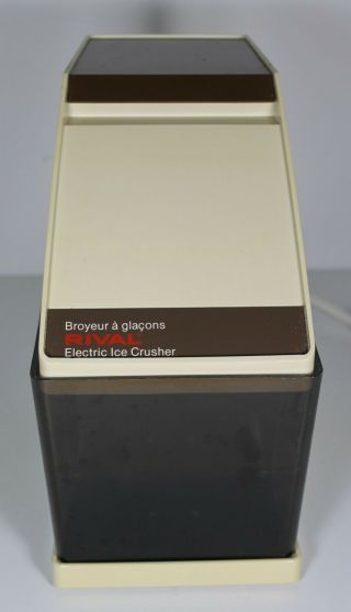 Vintage Rival Electric Ice Crusher Model 840/1 With Removable Ice Bin -