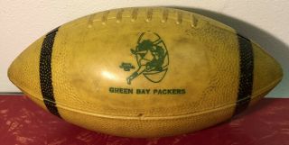 Vintage 1960s Green Bay Packers Plastic Toy Football