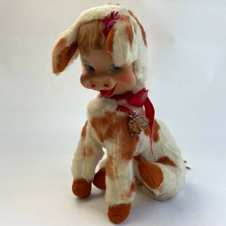 Vintage Rushton Rubber Face Plush Rare Spotted Cow Stuffed Animal Toy