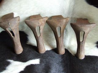 Antique Vintage Cast Iron Stove Legs Set Of 4 For Wood Burning Stove