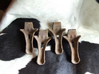 Antique Vintage Cast Iron Stove Legs Set of 4 for Wood Burning Stove 2