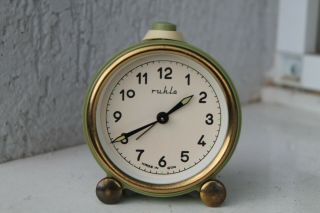 Vintage Old German Made Umf Ruhla Gdr Alarm Clock.