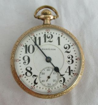 Antique Hamilton 992,  21 Jewel Railroad Grade Pocket Watch Fancy C