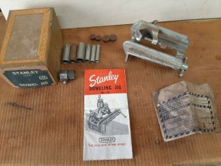 Stanley No.  59 Vintage Dowel Jig W/box & Guides Cutting Woodworking Wood Tool