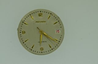 Vintage Movado Wrist Watch Movement,  Automatic & Date,  Early Bumper C224