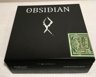 Obsidian Black Robusto,  5.  5 X 54 Empty Cigar Box