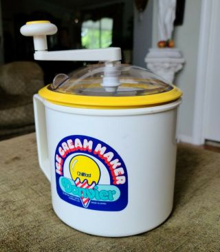 Vintage Donvier Chill Fast Ice Cream Maker,  Great Label Look