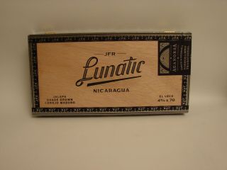 Aganorsa Leaf Empty Wooden Cigar Box - - Jfr Lunatic El Loco 4 3/4 X 70
